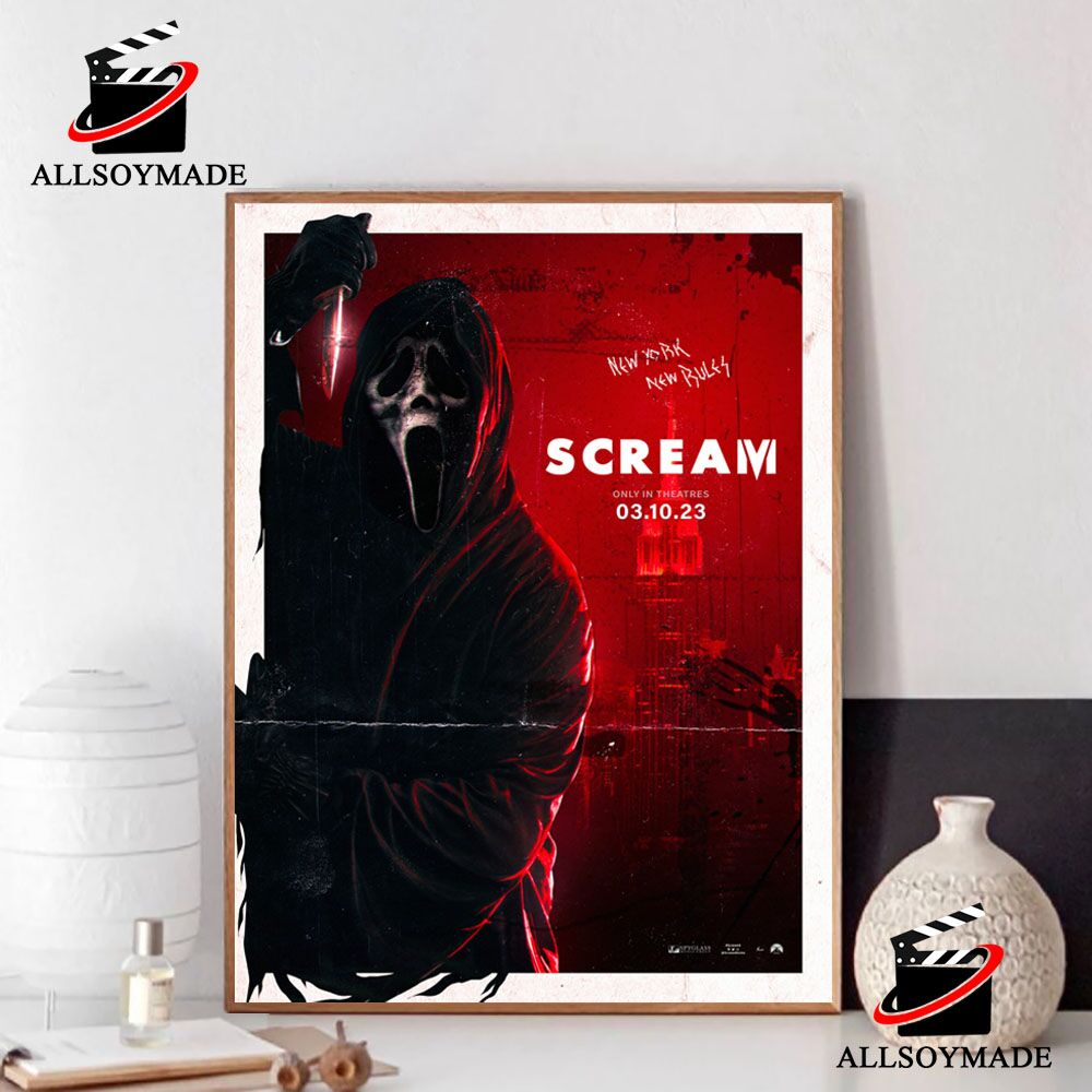 New York New Rules Blood Knife Ghostface Scream 6 Poster, Horror