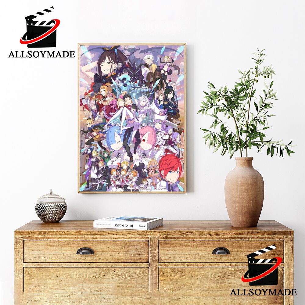 Re Zero Season 3 Canvas Wall Art Picture Modern Living Room Decoration HD  Poster Wall Art Santa Rona 12x18 Inches Unframed : : Home & Kitchen