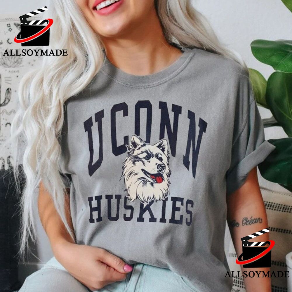 Vintage Basketball UConn Shirt, Cheap University of Connecticut Huskies T Shirt