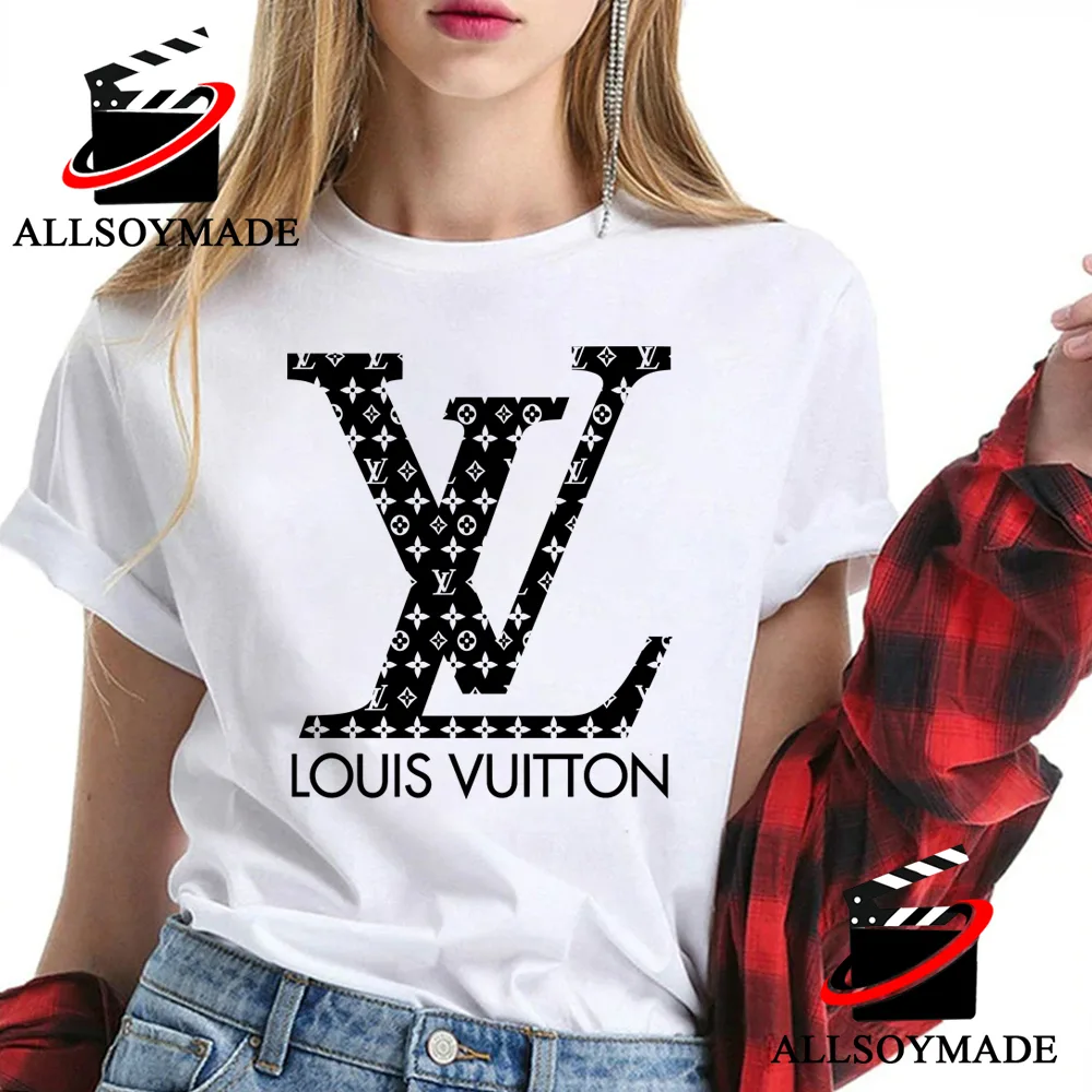 Monogram Black Logo Louis Vuitton T Shirt Womens, Louis Vuitton Mens T Shirt