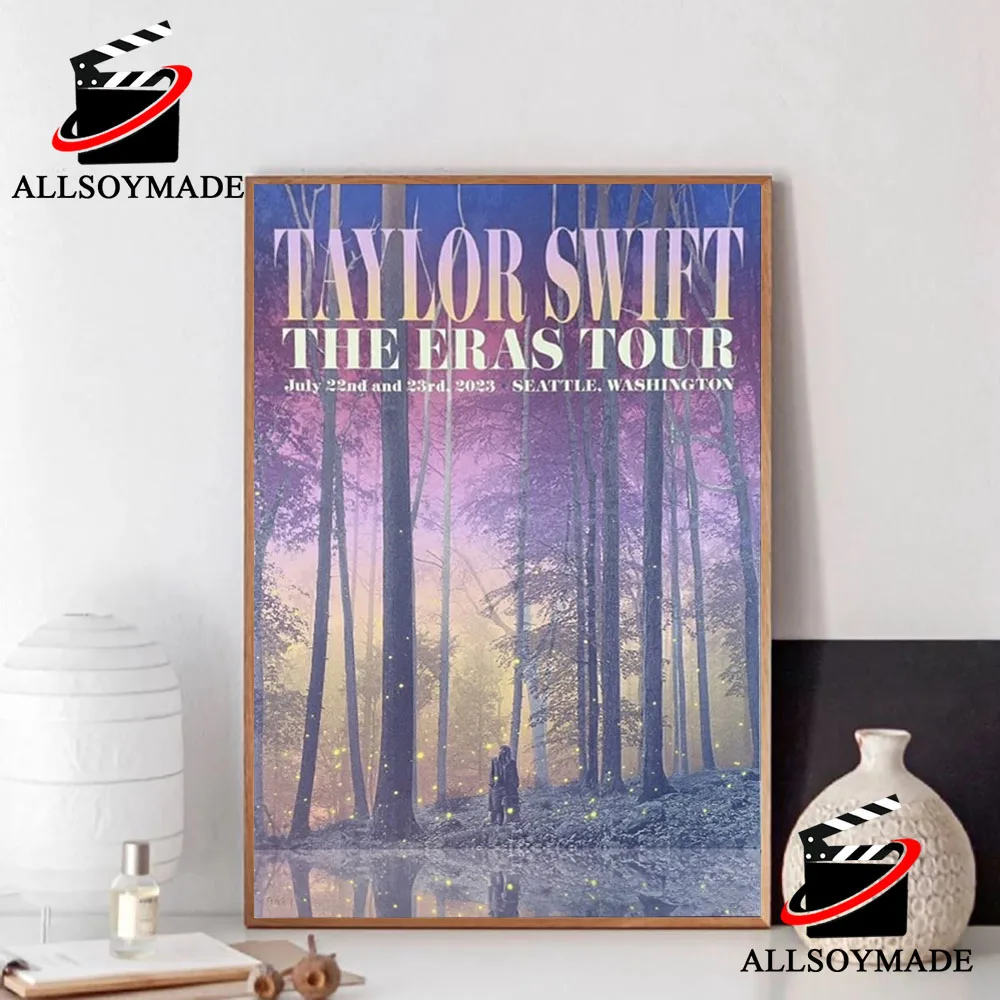New Taylor Swift The Eras Tour Seattle Washington Poster, Cheap The Eras Tour Poster 1